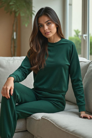 Komplet bluza+spodnie Vivisence 9204kmpl zielony