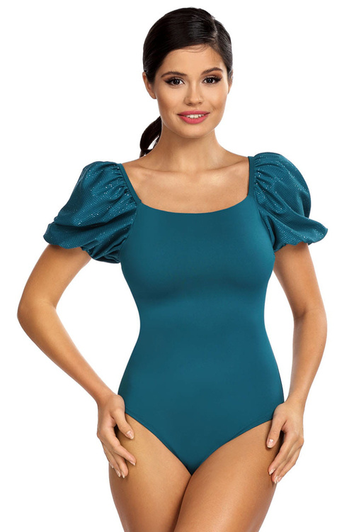 Lorin L4415/1 kostium jednoczęściowy klasyczny krój turkus