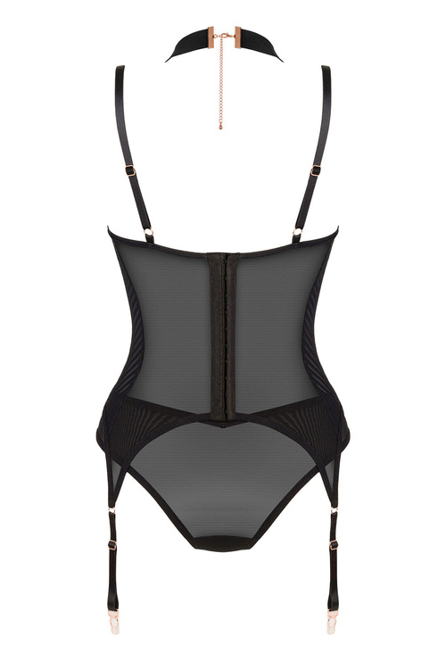 Obsessive Brasica corset Gorset sexy, czarny