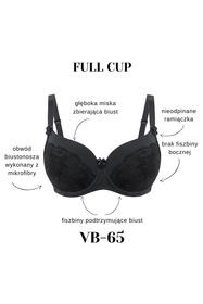 Biustonosz usztywniany Vena VB-65 czarny