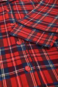 Vivisence 2067 piżama koszulowa w kratę czerwony-krata