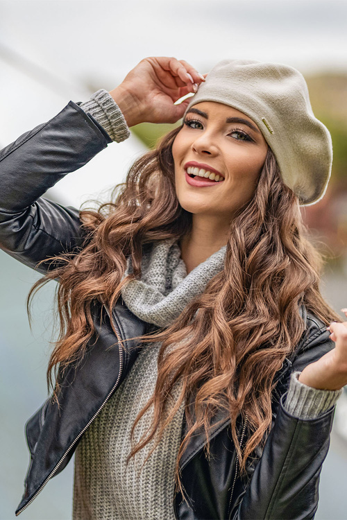 Vivisence 7005 Nakrycie głowy beret, beżowy