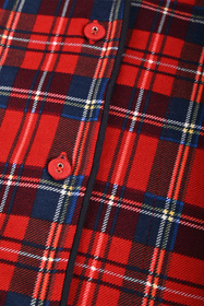 Vivisence 2067 piżama koszulowa w kratę czerwony-krata
