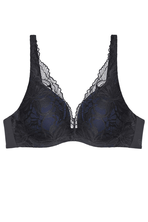 Biustonosz usztywniany Triumph 10219710 Body Make-Up Illusion Lace WP 0004-black