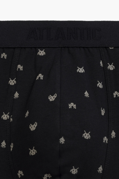 Bokserki Atlantic 3MH-054 3-pack czarny/grafitowy/czarny