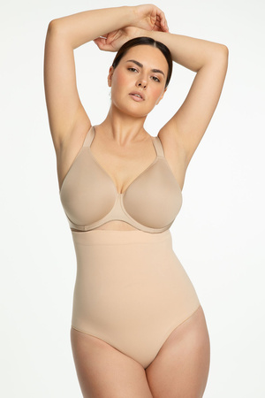 Figi modelujące Julimex 441 Seamless High-Waist Panty beżowy