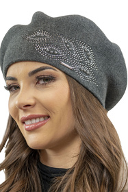 Vivisence 7051 Nakrycie głowy beret, ciemnoszary