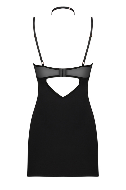 Nocna komplet koszulka + stringi Obsessive Selinne chemise czarny
