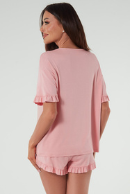 Piżama Italian Fashion Styl kr.r. kr.sp. pudrowy róż 