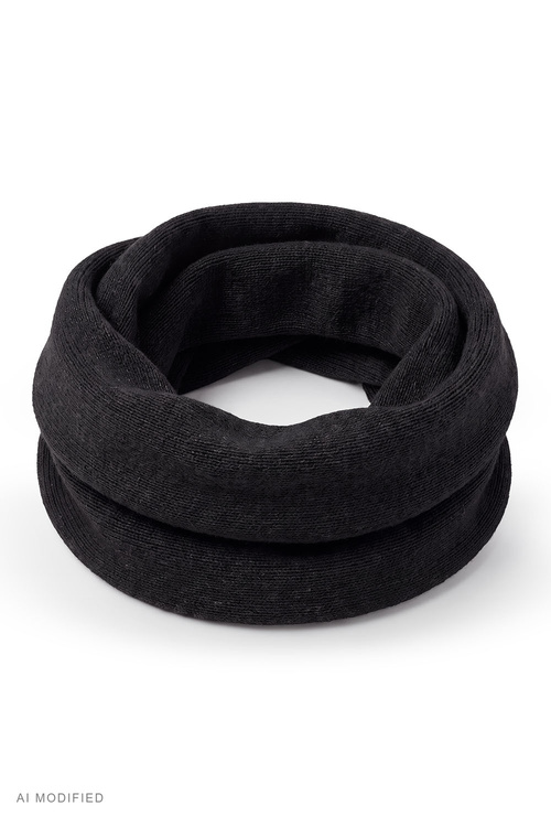 Vivisence MK7113 komin męski z wełny merino, czarny