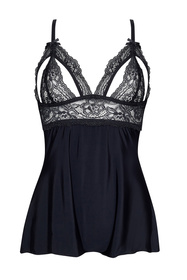 Beauty Night Sarina teddy BN6602 body z koronką, wiązane black