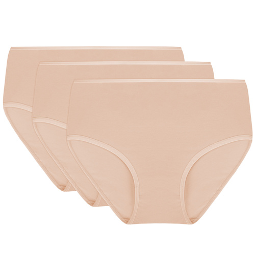 Vivisence 4001 3-pack Majtki figi, beżowy