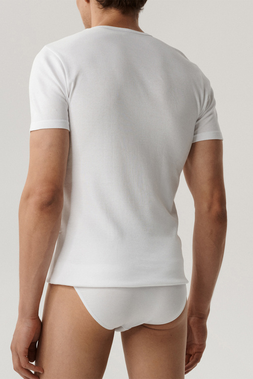 Atlantic BMV-048 t-shirt dopasowany z okrągłym dekoltem czarny