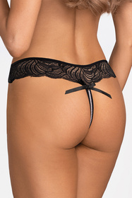 Obsessive Trinise stringi z otwartym krokiem black