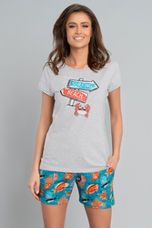 Nocna piżama Italian Fashion Oceania kr.r. kr.sp. j.melanż/druk