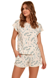 Doctor Nap PM.4401 piżama damska bawełniana z kieszeniami milk