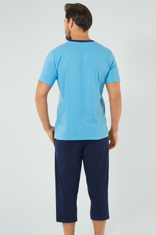 Piżama Italian Fashion Junak kr.r. sp.3/4 niebieski/granat