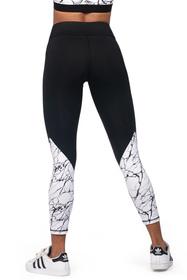 Legginsy fitness Reviver L9025/0 czarno-biały
