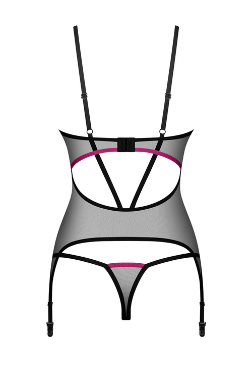 Gorset Obsessive Novenes corset & thong black