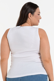 Moraj BD1000 300 MAXI koszulka na ramiączkach bawełniana white
