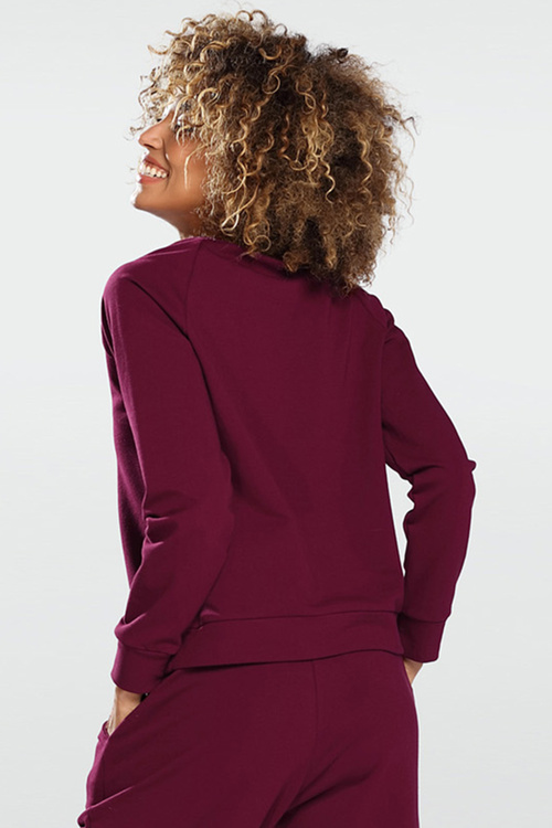 Bluza nierozpinana Dkaren Wenezja bordo