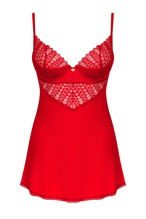 Nocna komplet koszulka + stringi Obsessive Ingridia chemise czerwony
