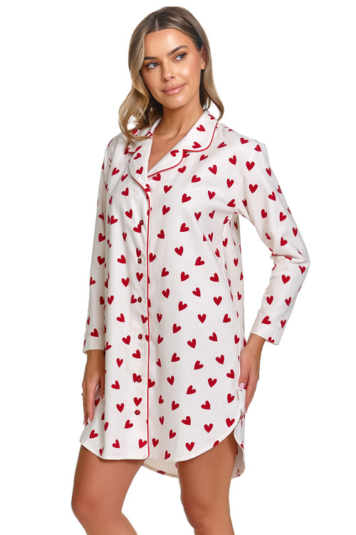 Doctor Nap TM.7442 koszula nocna rozpinana długi rękaw amour