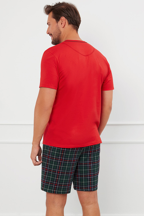 Piżama Italian Fashion Fogo kr.r. kr.sp. czerwony/druk