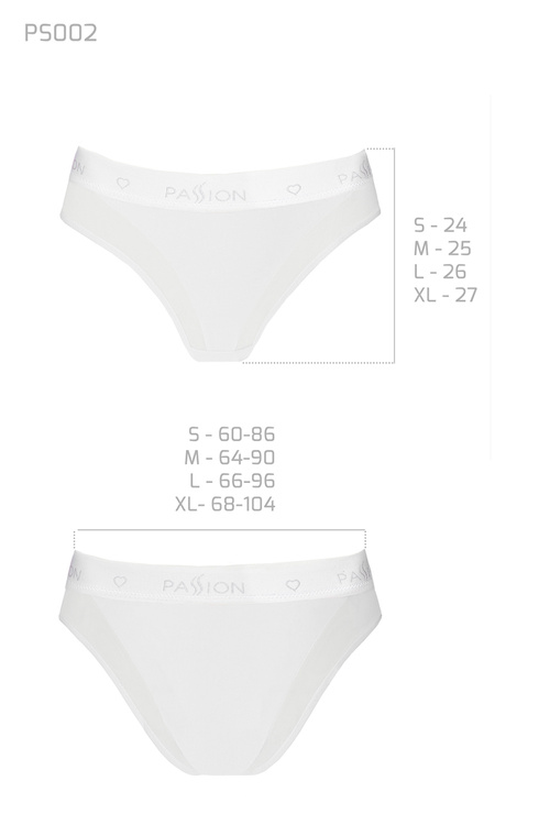 Passion PS002 Majtki figi, white