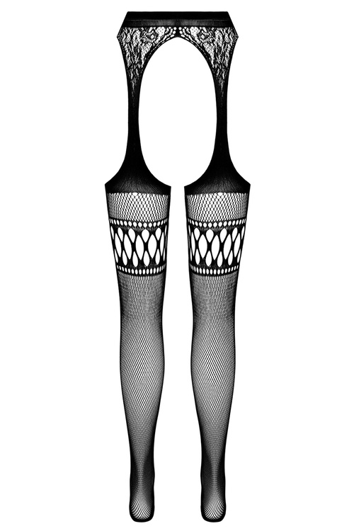 Pończochy z pasem Passion S026  black