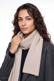 Vivisence 70133 KMPL komplet czapka i szalik wełna merino, beżowy
