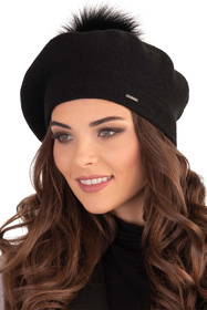 Vivisence 7035Kmpl Komplet beret+szalik, czarny