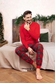 Italian Fashion Narwik dł.r. dł.sp. czerwony/druk S Nocna piżama 