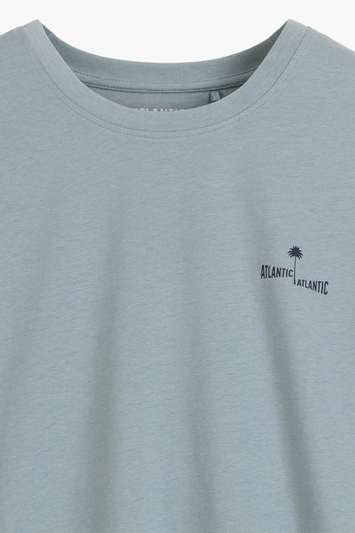 Atlantic NMP-399 piżama męska bawełna peach effect mięta/granat
