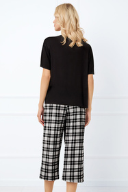 Piżama Italian Fashion Klara kr.r. sp.7/8 czarny/druk