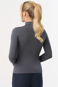 Babell Resta elegancka bluzka z golfem stalowy