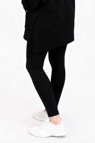 Vivisence 9106 legginsy prążkowane z bawełny czarny