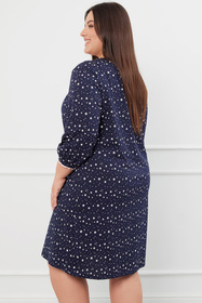 Koszula Italian Fashion Arugia r.3/4 druk/granat