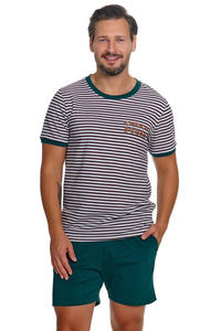 Doctor Nap PMB.7404 piżama męska z kieszeniami choco green