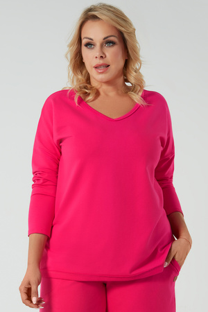 Bluza nierozpinana Italian Fashion Madri dł.r. fuksja