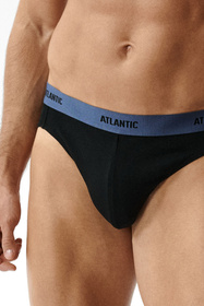 Atlantic 6SMP-004 slipy 6 pack niski stan guma z logo, czarny
