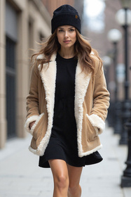 Komplet czapka+szalik Vivisence 70113Kmpl czarny