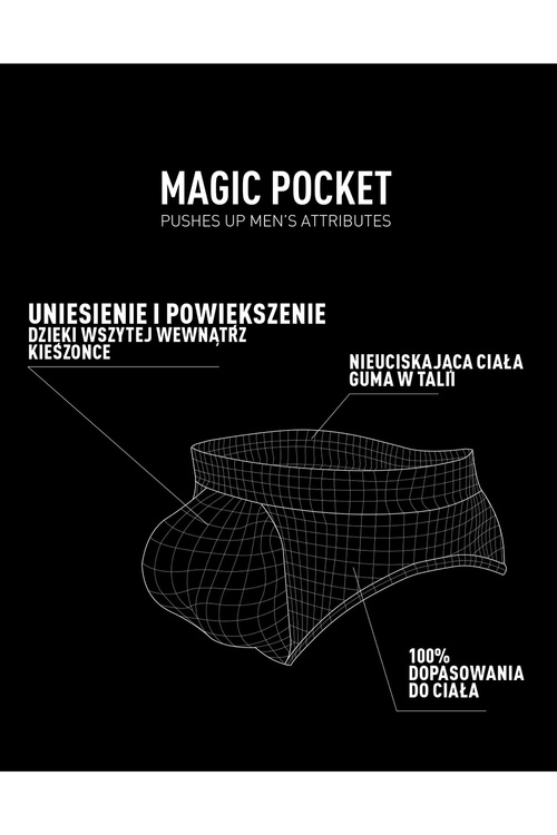Majtki slipy Atlantic MP-1569/02 Magic Pocket czarny