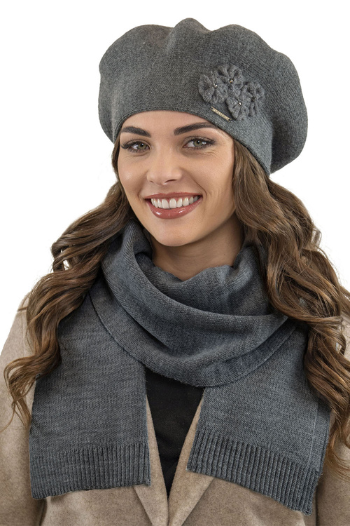 Vivisence 7006 Nakrycie głowy beret, ciemnoszary