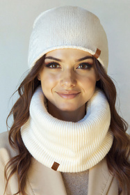 Czapka Vivisence 70115 ecru