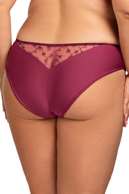 Nessa Nel N01 figi klasyczne z koronkowymi wstawkami burgund