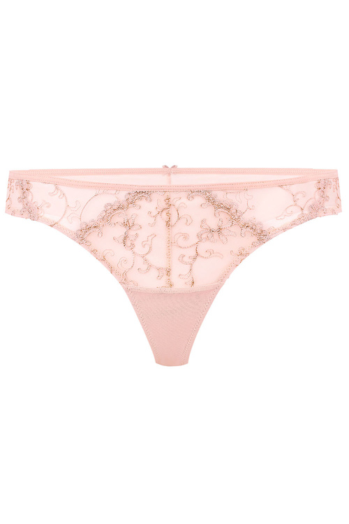 Le Vernis Romance LV-ST20 stringi haftowany tiul pudrowy róż