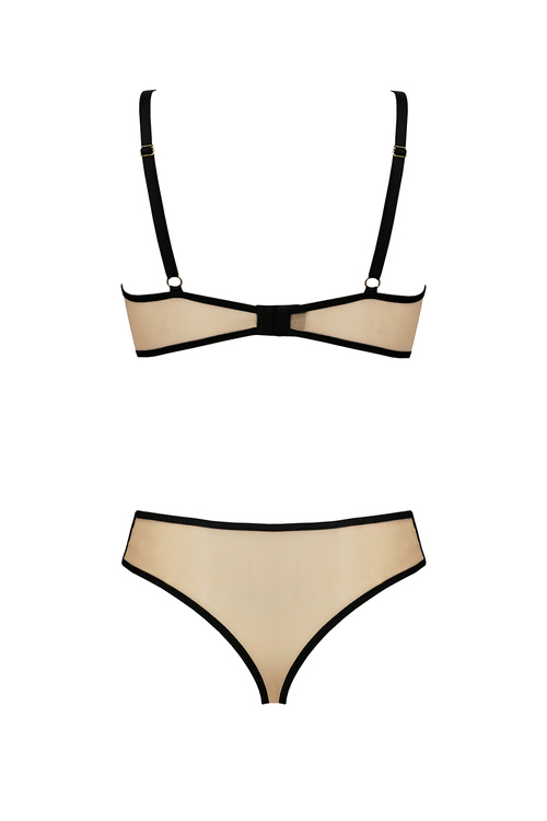Nocna komplet biustonosz + stringi Casmir Daisy set beige 