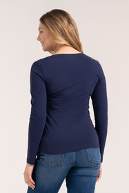 Moraj BD900-420-LV bluzka z długim rękawem V-neck blue