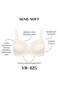 Biustonosz półusztywniany Vena VB-425 ecru